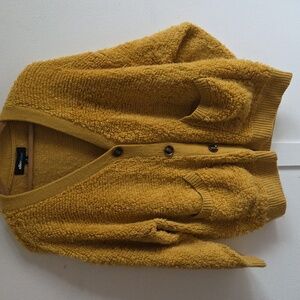 Alice Blue Mustard  Grandpa Cardigan XL